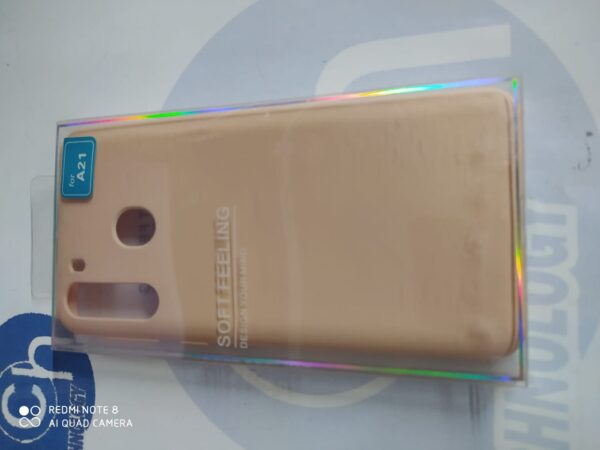FUNDA JELLY SAMSUNG A21 BEIGE