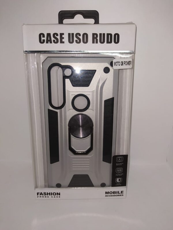 FUNDA ANILLO USO RUDO G8 POWER PLATA