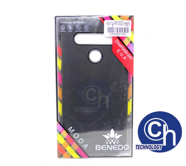 FU DOBLE LISA CON MICA LG K61 2020 NEGRO
