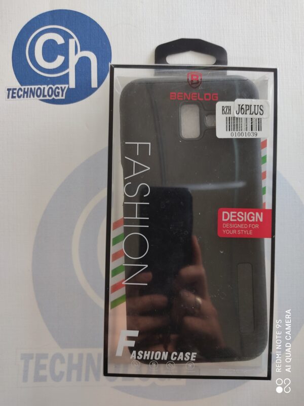 FUNDA 2 EN 1 SAM J6 PLUS NEGRO
