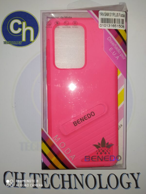 FUNDA SOPORTE CON MICA SAM S11 PLUS FUCS