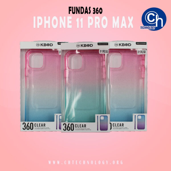 FUNDA 360 IPHONE 11 PRO MAX ROSA AZUL