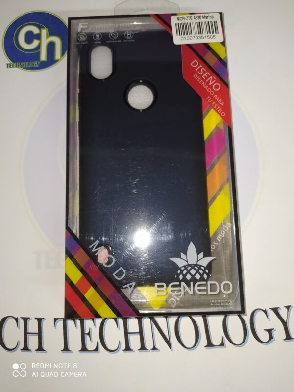 FU DOBLE LISA CON MICA ZTE A530 AZUL