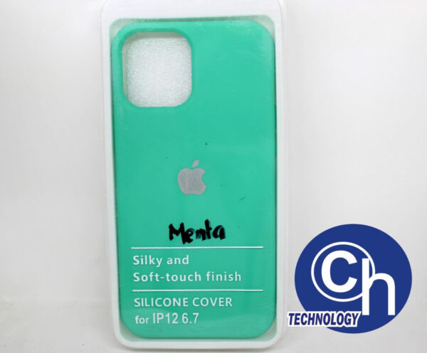 FUNDA NANO SILICON IPHONE 12 6.7 MENTA