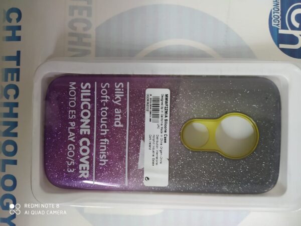 FUNDA GLITTER MOTO E5 PLAY GO BICOLOR MA