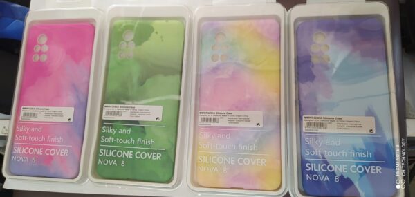 FUNDA ACUARELA HUAWEI NOVA 8 ARCOIRIS