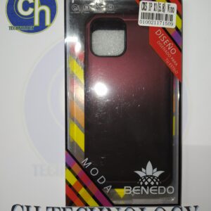 FUNDA BICOLOR CON MICA IPHONE X1 VINO