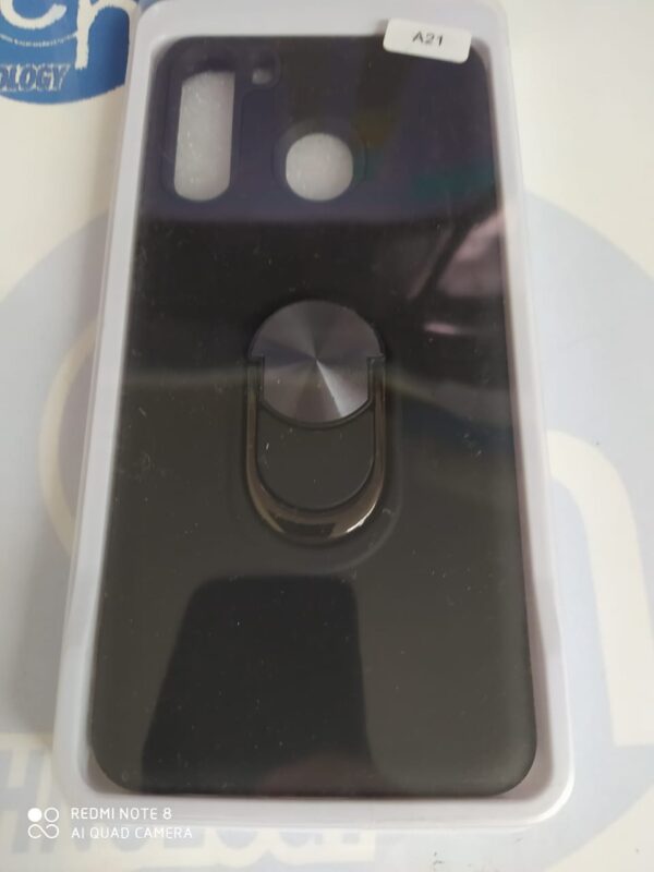 FUNDA ANILLO RUDO SAMSUNG A21 NEGRO