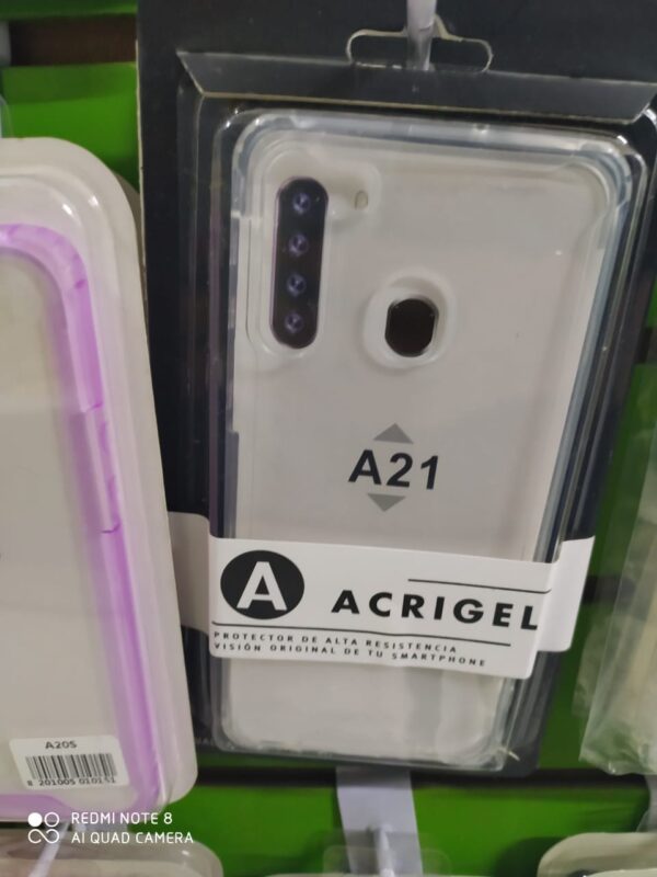 FUNDA ACRIGEL SAMSUNG A21 TRANSPARENTE