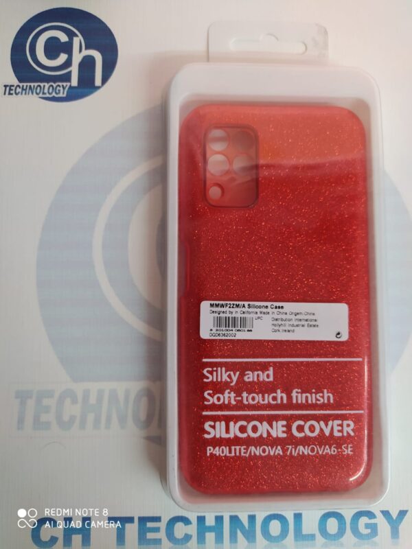 FUNDA GLITTER HUAWEI P40 LITE ROJO
