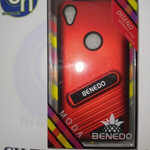 FUNDA SOPORTE CON MICA MOTO E6 ROJO