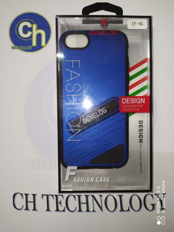 FUNDA SOPORTE CON MICA IPHONE 6 AZUL