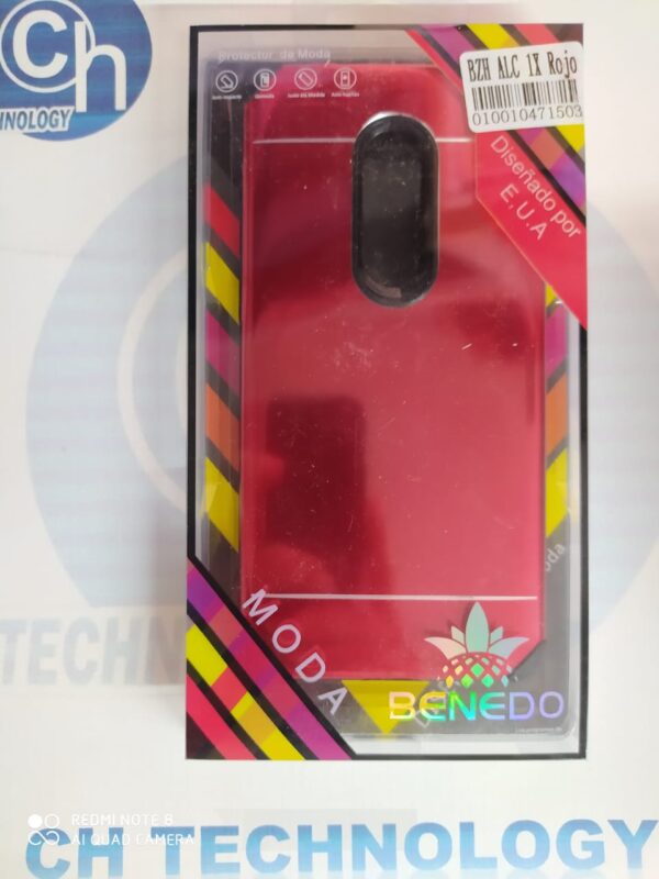 FUNDA ALTO IMPACTO ALCATEL 1X ROJO