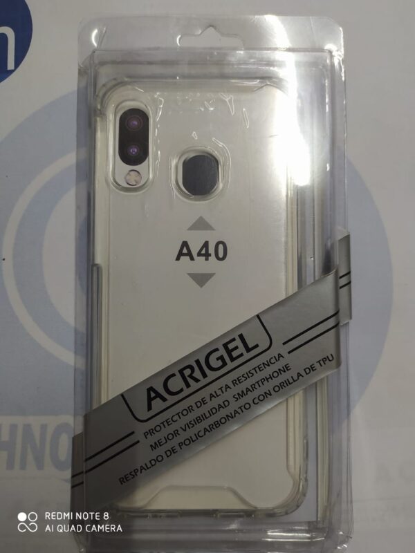 FUNDA ACRIGEL SAMSUNG A40 TRANSPARENTE