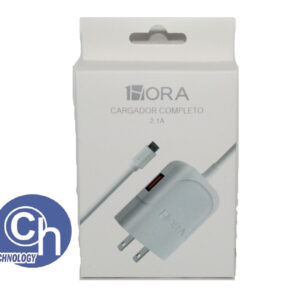 CARGADOR 1 HORA COMPLETO 2.1A BLANCO