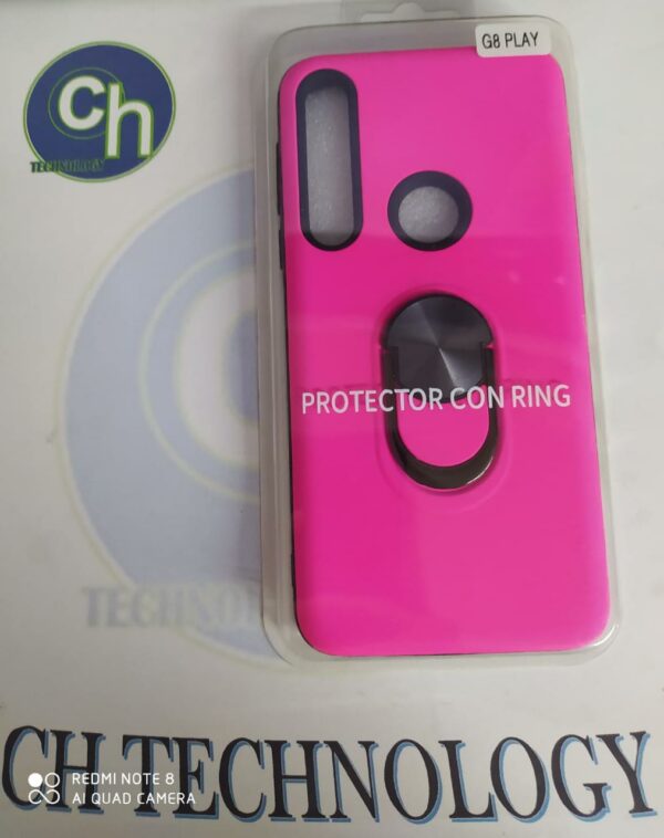 FUNDA 3 EN 1 MOTO G8 PLAY FUCSIA