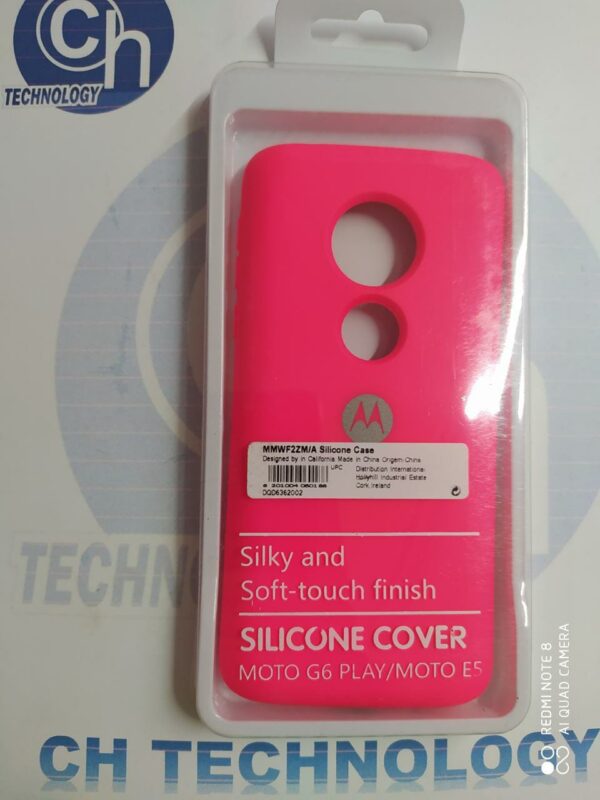 FUNDA NANO SILICON MOTO G6 PLAY/E5 FUCSI