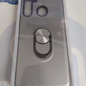 FUNDA ANILLO RUDO SAMSUNG A21 PLATEADO