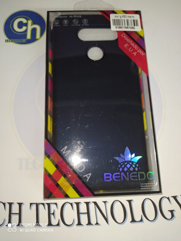 FU DOBLE LISA CON MICA LG K50S/Q60S AZUL