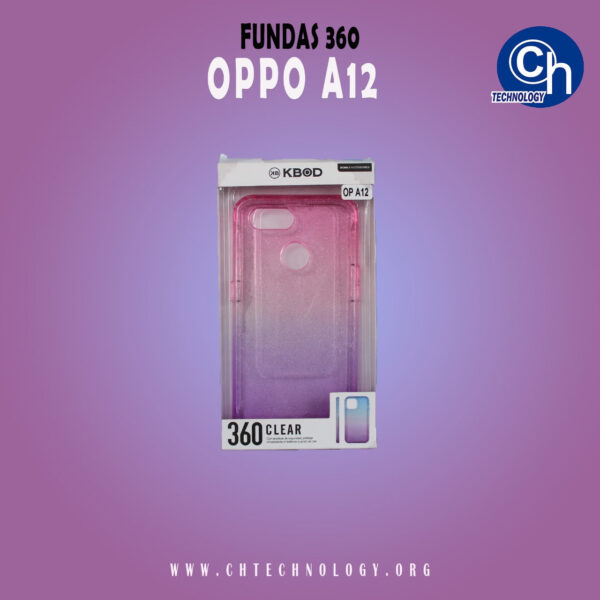 FUNDA 360 OPPO A12 ROSA MORADO