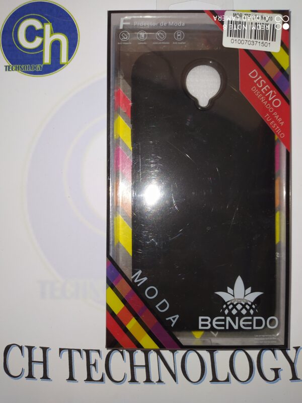 FUNDA SOPORTE CON MICA ZTE L7A NEGRO