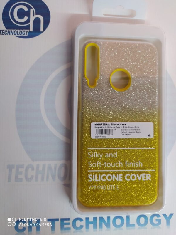 FUNDA GLITTER HUAWEI Y7P BICOLOR AMARILL