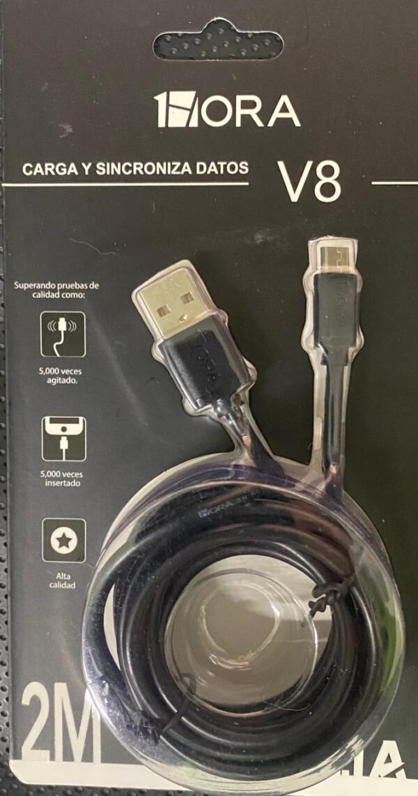 CABLE USB V8 1 HORA 2M