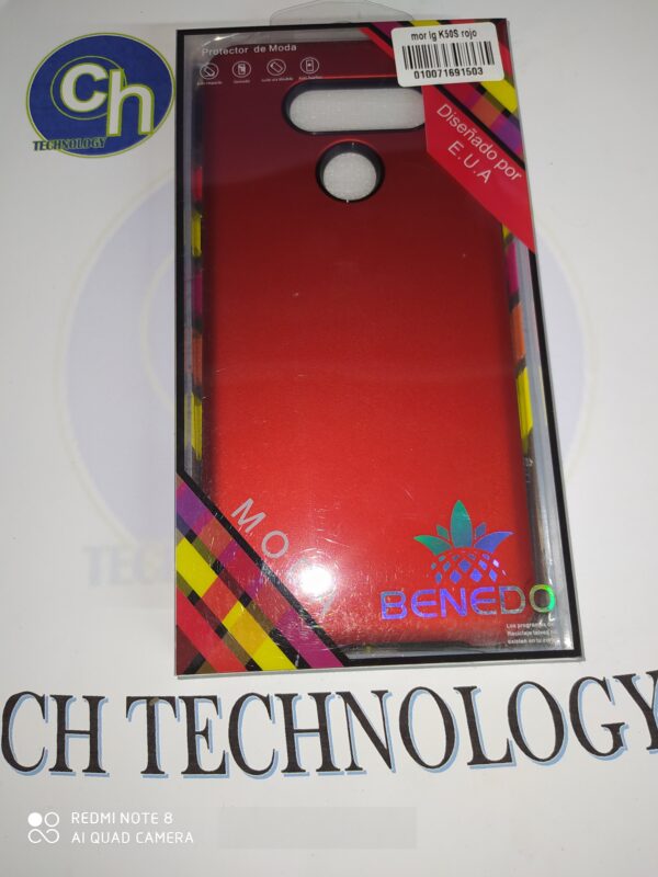 FU DOBLE LISA CON MICA LG K50S/Q60S ROJO