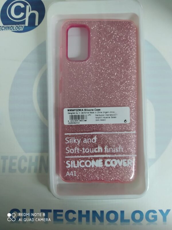 FUNDA GLITTER SAMSUMG A41 ROSA
