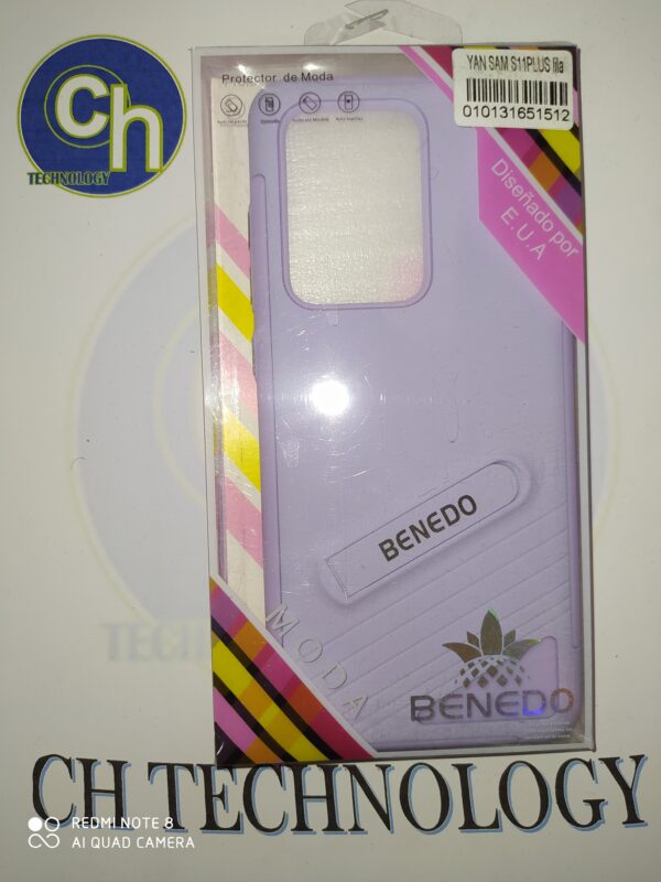 FUNDA SOPORTE CON MICA SAM S11 PLUS LILA