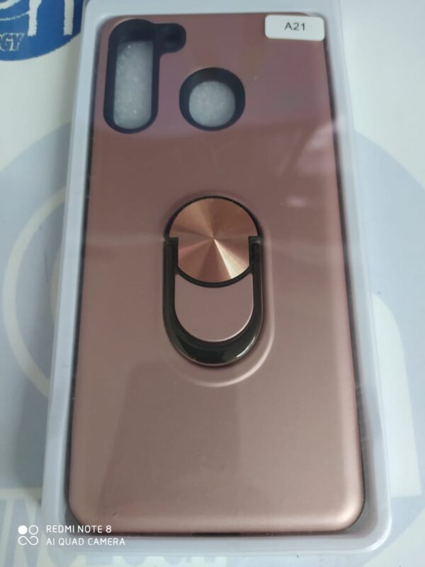 FUNDA ANILLO RUDO SAMSUNG A21 ROSA