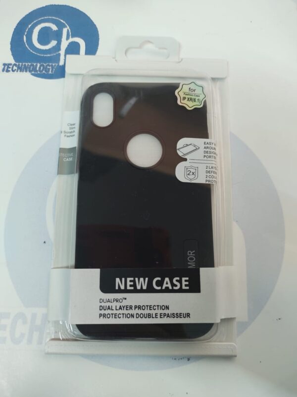 FUNDA DUAL PRO NEW CASE IPHONE XR NEGRO