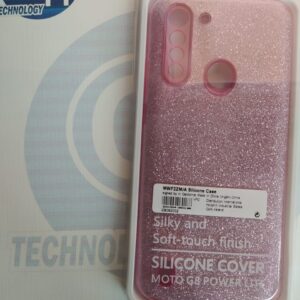 FUNDA GLITTER MOTO G8 POWER ROSA