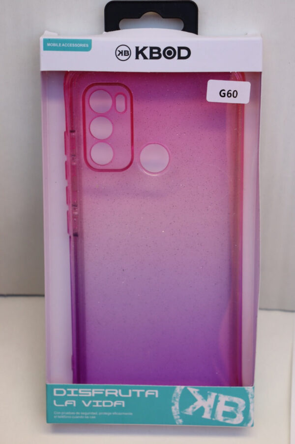 FUNDA 360 MOTO G60 ROSA MORADO