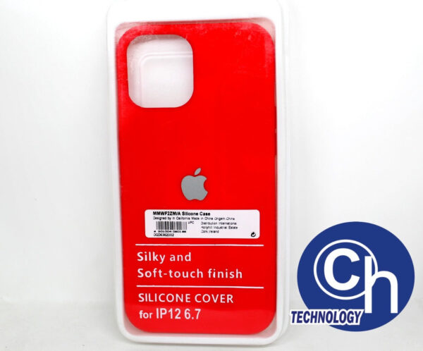FUNDA NANO SILICON IPHONE 12 6.7 ROJO