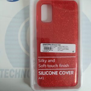 FUNDA GLITTER SAMSUMG A41 ROJO