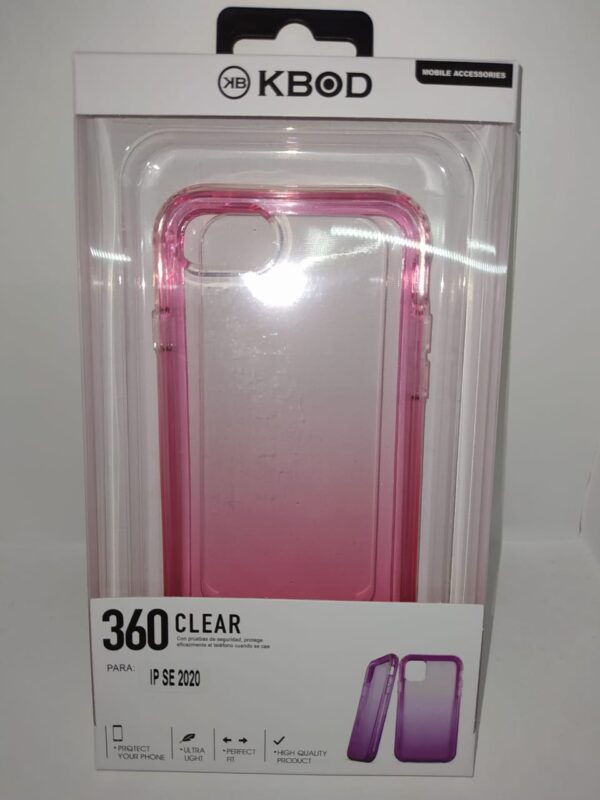 FUNDA 360 IPHONE SE 2020 ROSA MORADO
