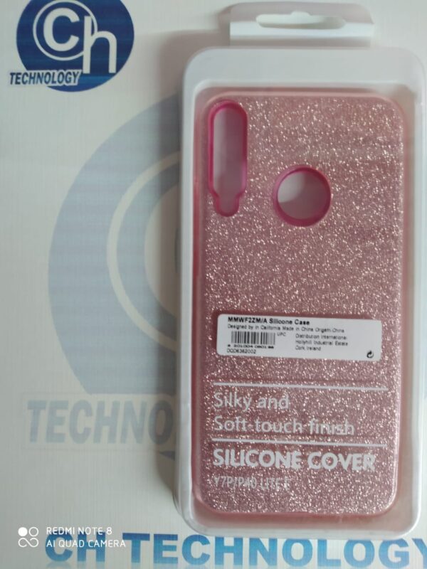 FUNDA GLITTER HUAWEI Y7P ROSA